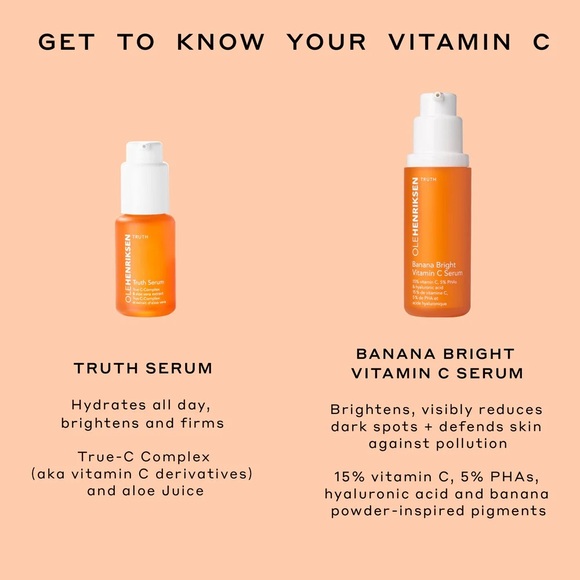 NIB Ole Henriksen Truth Serum with Orange Glow Banana Bright Vitamin C Serum - Picture 9 of 16
